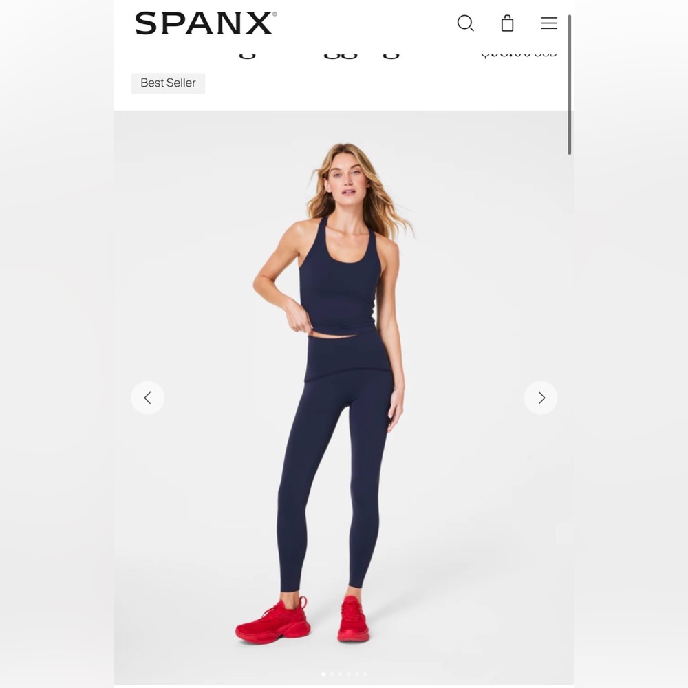 SPANX navy booty boost leggings